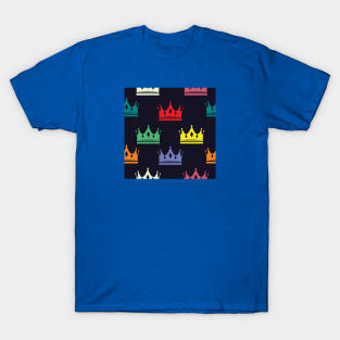 Colorful Crown Pattern T-Shirt